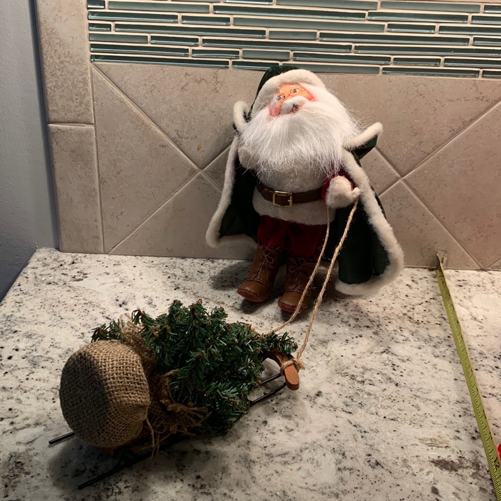 Santa and his tree